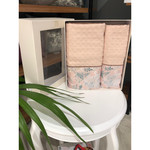 Подарочный набор полотенец для ванной 2 пр. Tivolyo Home HENA хлопковая вафля, фото, фотография