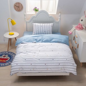 Детское постельное белье Sofi De Marko МИККИ хлопковый сатин голубой 1,5 спальный