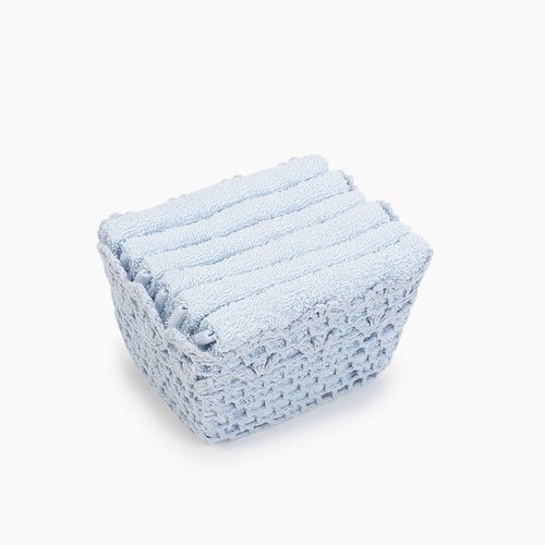 Набор полотенец для ванной 6 шт. Sofi De Marko АГЛАЯ хлопковая махра голубой 30х30, фото, фотография