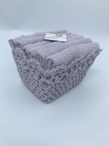 Набор полотенец для ванной 6 шт. Sofi De Marko АГЛАЯ хлопковая махра фиолетовый 30х30, фото, фотография
