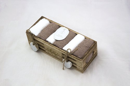 Набор полотенец для ванной 6 шт. Sofi De Marko АЛИТА хлопковая махра кофейный 30х30, фото, фотография