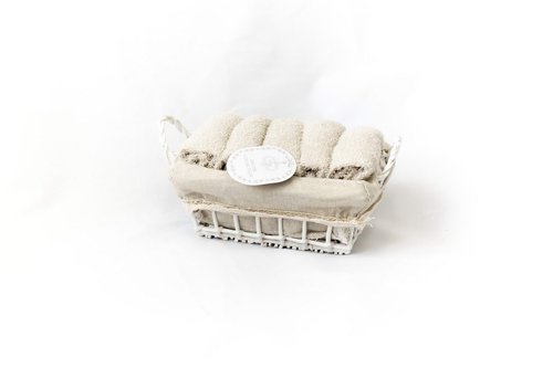 Набор полотенец для ванной 5 шт. Sofi De Marko ГЕРДА хлопковая махра капучино 30х30, фото, фотография