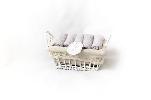 Набор полотенец для ванной 5 шт. Sofi De Marko ГЕРДА хлопковая махра фиолетовый 30х30, фото, фотография