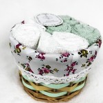 Набор полотенец для ванной 6 шт. Sofi De Marko ЕВИТА хлопковая махра бирюзовый 30х30, фото, фотография