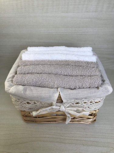 Набор полотенец для ванной 6 шт. Sofi De Marko ОДЖИ хлопковая махра капучино 30х30, фото, фотография