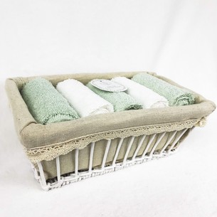 Набор полотенец для ванной 5 шт. Sofi De Marko ИРИС хлопковая махра бирюзовый 30х50