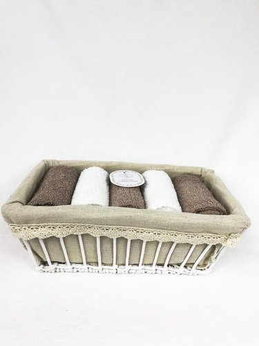Набор полотенец для ванной 5 шт. Sofi De Marko ИРИС хлопковая махра кофейный 30х50, фото, фотография