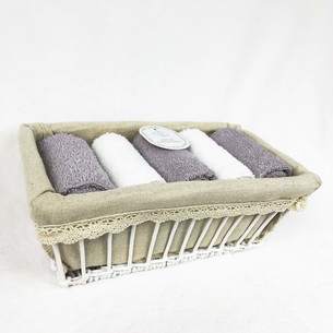 Набор полотенец для ванной 5 шт. Sofi De Marko ИРИС хлопковая махра фиолетовый 30х50