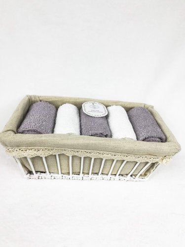 Набор полотенец для ванной 5 шт. Sofi De Marko ИРИС хлопковая махра фиолетовый 30х50, фото, фотография