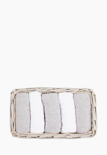 Набор полотенец для ванной 5 шт. Sofi De Marko ХОЛЛИ хлопковая махра серый 30х50, фото, фотография