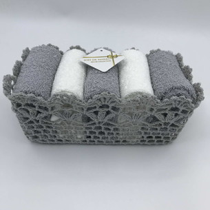Набор полотенец для ванной 5 шт. Sofi De Marko ЭММИ хлопковая махра серый 30х50