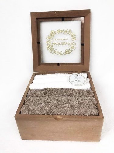 Набор полотенец для ванной 6 шт. Sofi De Marko ТИНА хлопковая махра кофейный 30х30, фото, фотография