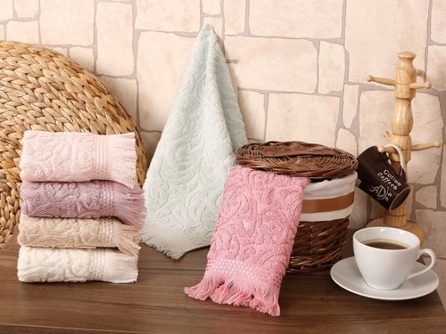 Набор полотенец для ванной 6 шт. Sofi De Marko ESRA хлопковая махра 70х140, фото, фотография