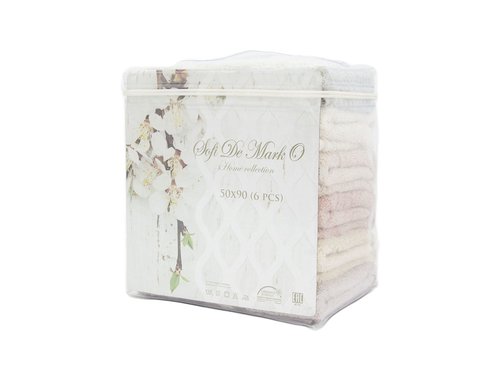 Набор полотенец для ванной 6 шт. Sofi De Marko KIRCICEGI бамбуковая махра 50х90, фото, фотография