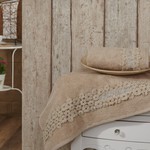 Подарочный набор полотенец для ванной 50х90, 70х140 Sofi De Marko MASOTIS хлопковая махра бежевый, фото, фотография