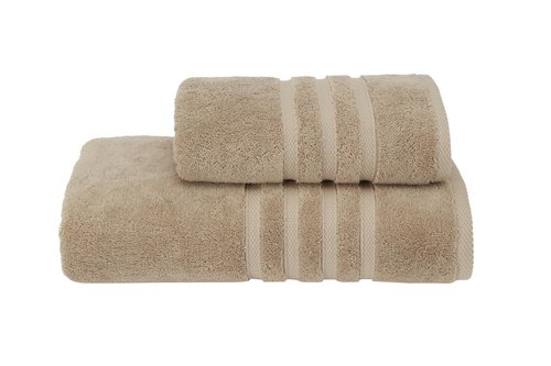 Полотенце для ванной Soft Cotton BOHEME хлопковая махра бежевый 85х150, фото, фотография