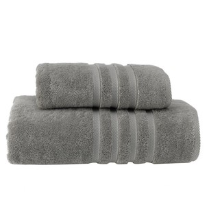 Полотенце для ванной Soft Cotton BOHEME хлопковая махра серый 50х100