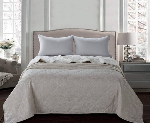 Покрывало Sofi De Marko ИНГРИД жаккард вискоза молочный 230х250, фото, фотография