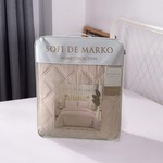 Покрывало Sofi De Marko ОФИРА велюр хлопок/вискоза бежевый 230х250, фото, фотография