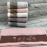 Набор полотенец для ванной 6 шт. Sikel ELIT PURRY хлопковая махра веточка 50х90, фото, фотография