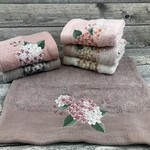 Набор полотенец для ванной 6 шт. Sikel ELIT PURRY хлопковая махра букет сирени 30х50, фото, фотография