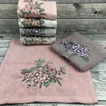 Набор полотенец для ванной 6 шт. Sikel ELIT PURRY хлопковая махра букет цветов 50х90, фото, фотография