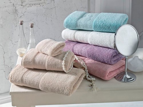Набор полотенец для ванной 3 пр. Maison Dor EXELLENCE хлопковая махра бирюзовый, фото, фотография