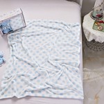 Плед детский для новорожденных с игрушкой Sofi De Marko №4 велсофт голубой 90х120, фото, фотография