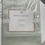 Набор наволочек 2 шт. Tivolyo Home ПВХ хлопковый сатин делюкс зелёный 50х70, фото, фотография