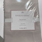 Набор наволочек 2 шт. Tivolyo Home ПВХ хлопковый сатин делюкс стальной 50х70, фото, фотография