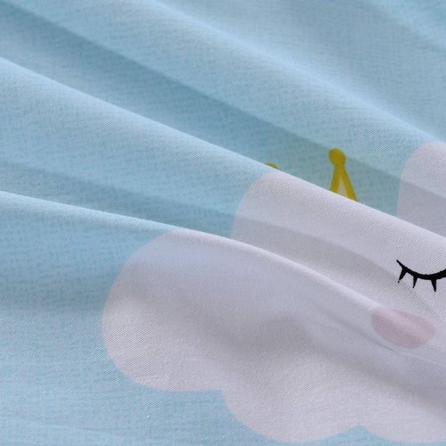 Детское постельное белье Sofi De Marko ТУЧКА хлопковый сатин голубой 1,5 спальный, фото, фотография
