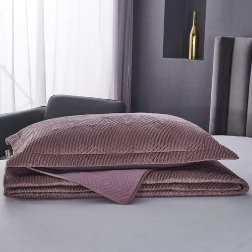 Покрывало Sofi De Marko РОКСАНА велюр вискоза пепельная роза 230х250, фото, фотография