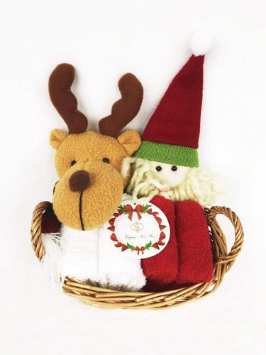 Набор полотенец для ванной 4 шт. Sofi De Marko MERRY CHRISTMAS хлопковая махра V2 30х30, фото, фотография