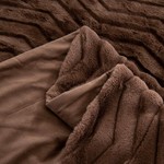 Плед-покрывало Sofi De Marko КЛИМЕНТИНА искусственный мех шоколадный 160х220, фото, фотография