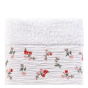 Полотенце для ванной TAC ROSE хлопковая махра белый 50х70