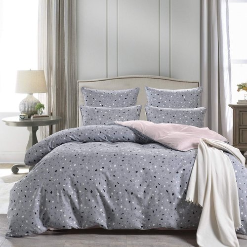 Постельное белье Sofi De Marko ГЕЛИЯ хлопковый сатин серый евро, фото, фотография