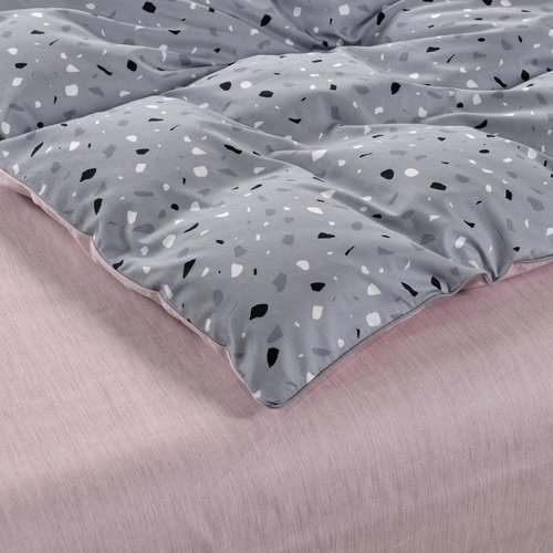 Постельное белье Sofi De Marko ГЕЛИЯ хлопковый сатин серый евро, фото, фотография