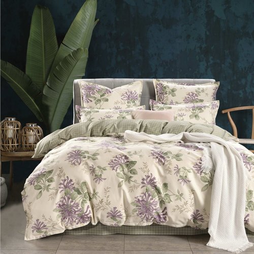 Постельное белье Sofi De Marko МАТИЛЬДА хлопковый сатин кремовый 1,5 спальный, фото, фотография