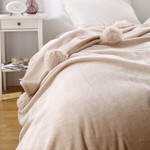 Плед-покрывало Sofi De Marko SUPER BALL велсофт бежевый 220х240, фото, фотография