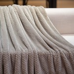 Плед-покрывало Sofi De Marko ЭШЛИ велсофт бежевый 220х240, фото, фотография