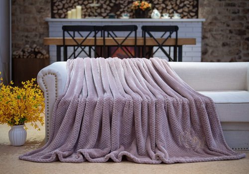 Плед-покрывало Sofi De Marko ЭШЛИ велсофт пепельная роза 220х240, фото, фотография