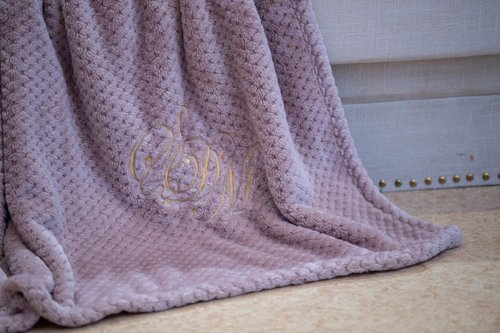 Плед-покрывало Sofi De Marko ЭШЛИ велсофт пепельная роза 220х240, фото, фотография