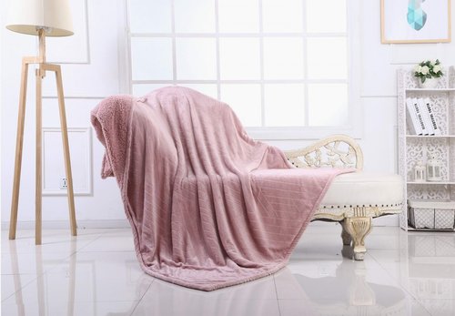 Плед-покрывало Sofi De Marko ФЛОРИАН велсофт пудра 160х220, фото, фотография