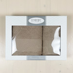 Набор полотенец для ванной в подарочной упаковке 50х90, 70х140 Cestepe VARVARA хлопковая махра V3, фото, фотография