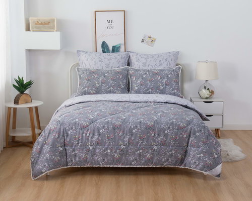 Постельное белье без пододеяльника с одеялом Sofi De Marko БЕРНАДЕТТ хлопковый сатин V5 евро, фото, фотография