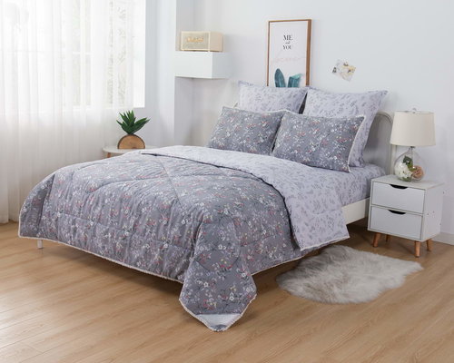 Постельное белье без пододеяльника с одеялом Sofi De Marko БЕРНАДЕТТ хлопковый сатин V5 евро, фото, фотография