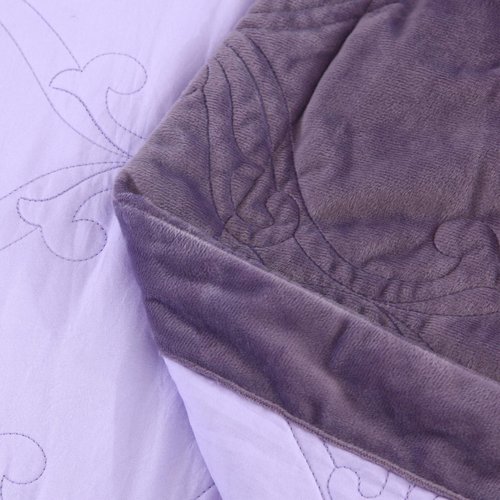 Постельное белье без пододеяльника с одеялом Sofi De Marko ТОСКАНА хлопковый сатин лиловый 1,5 спальный, фото, фотография