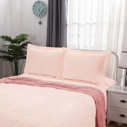 Постельное белье без пододеяльника с одеялом Sofi De Marko ТОСКАНА хлопковый сатин пудра 1,5 спальный, фото, фотография