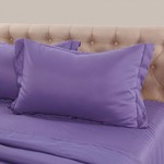 Постельное белье без пододеяльника с одеялом Sofi De Marko ИЗИДА хлопковый сатин фиолетовый евро, фото, фотография