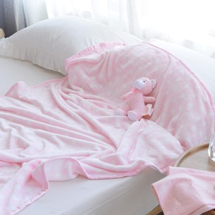 Плед детский для новорожденных с игрушкой Sofi De Marko ТЕДДИ велсофт розовый 100х150